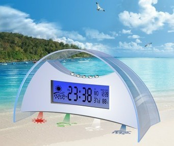 【天气预报时钟 投影钟 拱门形时钟】价格,厂家,图片,其他节庆婚庆用品,深圳市好迅达科技-